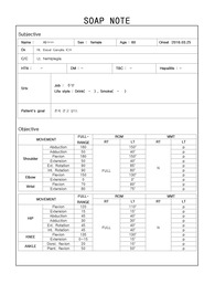 Lt. hemiplegia soap,soap note,soap 노트