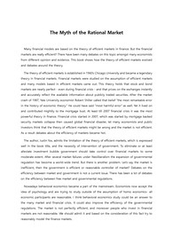 [영어 독후감] 죽은 경제학자들의 만찬 (The Myth of the Rational Market)
