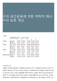 구의 공간운동에 의한 역학적 에너지의 보존 계산