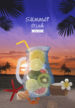상큼한 여름 과일 음료 편집 디자인 09