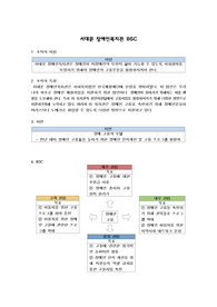 서대문장애인복지관 BSC 레포트