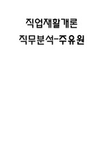 직업재활개론 직무분석하기