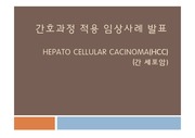 간 세포암 간호과정 (HCC) PPT