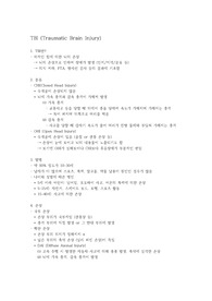 외상성 뇌손상 (TBI, Traumatic brain injury) 요약 &amp; OT [페드리티]