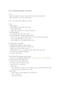 뇌졸중 (CVA, CerebroVascular Accident) 요점정리