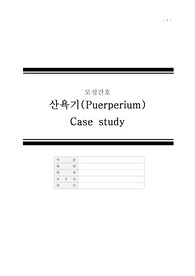 [모성간호] 산욕기(Puerperium) 케이스스터디 A+ 보장자료