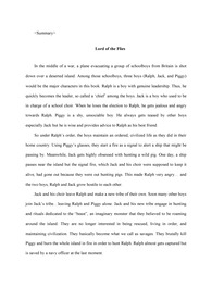 [영어 독후감] 파리대왕(Lord of the flies)