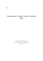 Fundamentals of bipolar junction transistor and switching experiment report