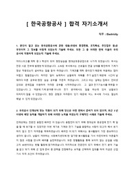 2019 하반기 한국 공항공사 합격 자소서