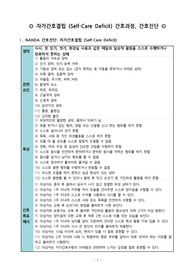 자가간호결핍 간호진단
