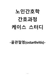 노인간호학 간호과정 케이스 스터디 골관절염(ostarthritis) case study