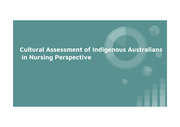 Cultural Assessment of Indigenous Australians in Nursing Perspective
