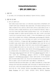 [면역학실험]Immunohistochemistry