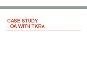 정형외과 CASE STUDY-Osteoarthritis(골관절염),TKRA