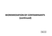 Bioremediation of Contaminants Continued