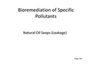 Bioremediation of Specific pollutants