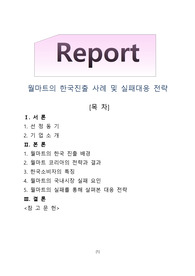 월마트의 한국진출 사례 및 실패대응 전략