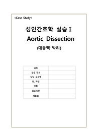 A+ 대동맥 박리(Aortic Dissection) case study 간호과정