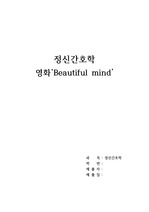정신간호학 과제 영화‘Beautiful mind’ 감상문과 간호과정(2개)
