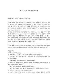 MSG의 유해성 알아보기 실험보고서 MTT Cell viability assay
