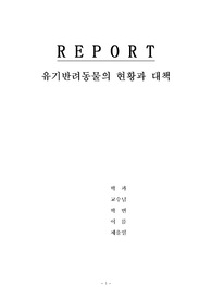 [A+]보고서 작성 레포트 &#039;유기반려동물의 현황과 대책&#039;