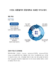 중앙대학교의료원 최종합격자 자기소개서(최신)