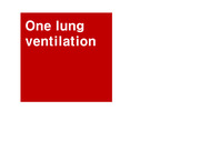 One lung ventilation