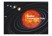 PPT양식 템플릿 배경 - 우주, 태양계