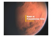 PPT양식 템플릿 배경 - 우주, 화성2