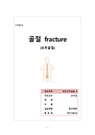 성인간호학 fracture 요추골절 진단 5개 과정 2개