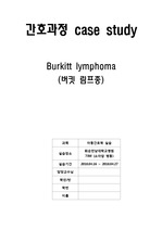 아동간호학실습 case study 버킷림프종 Burkitt lymphoma 올해 A+ 맞은 자료입니다! 간호진단5개 간호과정 3개