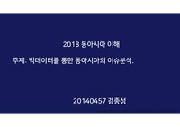 2018 빅데이터를 통한 동아시아 이슈 분석