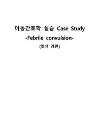Febrile convulsion 간호진단 1개 진단적,치료적,교육적 A+