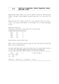 자료구조 텀프로젝트 Linked List manipulation; Student Registration System (학생 등록 시스템)