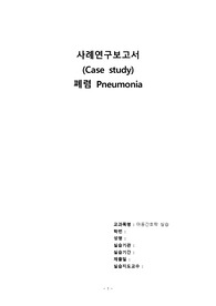 아동간호학 케이스, 폐렴케이스, DDST (간호진단3개, 간호과정1개)