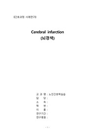 [노인간호학 A+]뇌경색 case study, 뇌경색 케이스 (간호진단3개 포함)