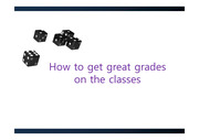 영어 스피치-Demonstration Speech(Demonstrative speech)-How to get great grades on your classes-PPT자료