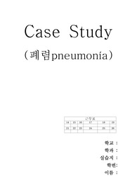 [A+]성인간호학 -폐렴(pneumonia)케이스 {간호과정3}