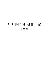 소크라테스에 관한 고찰 리포트