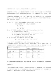 영어사 시험 정리- 고대영어,현대영어 비교,모음변이,차용어