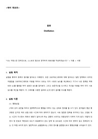 인하대 A+ 증류 예비보고서 (화학공학실험)
