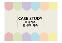 지역사회 취약계층(한부모 가족) 간호과정, case study 발표용 ppt 자료입니다.