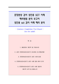 sct 문장완성검사의 이해와 활용.성인 문장완성검사지 사례해석과 분석 보고서(SCT 문장완성검사 실시방법.해석적 요약)레포트 보고서.sct 양식 포함됨 다운. 구매평가 A+