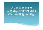 LNG 분리공정에서 사용되는 DEPROPANIZER COULMN의 단 수 계산