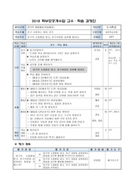 2018학년도 학부모공개수업 지도안