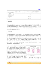 실험4 예비레포트  Lowry protein assay (단백질 정량 분석)