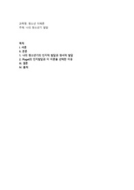 나의 청소년기 발달