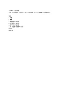 심리사회모델, 인지행동모델, 위기개입모델 각 실천모델들을 비교설명하시오.