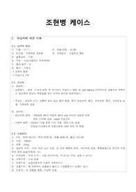 조현병(미분화된 조현병) 케이스 간호진단 2개 간호과정 2개