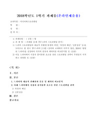 [방통대 미디어영상 2018년도 1학기 중간과제물 미디어와스토리텔링(공통)] TV드라마 스토리텔링 분석
